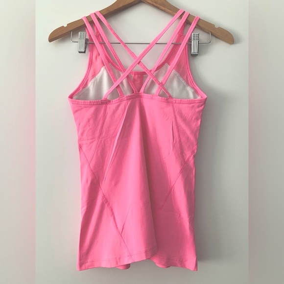 GAP FIT built-in bra 💗 pink strappy TANK TOP Size XS - Picture 2 of 6